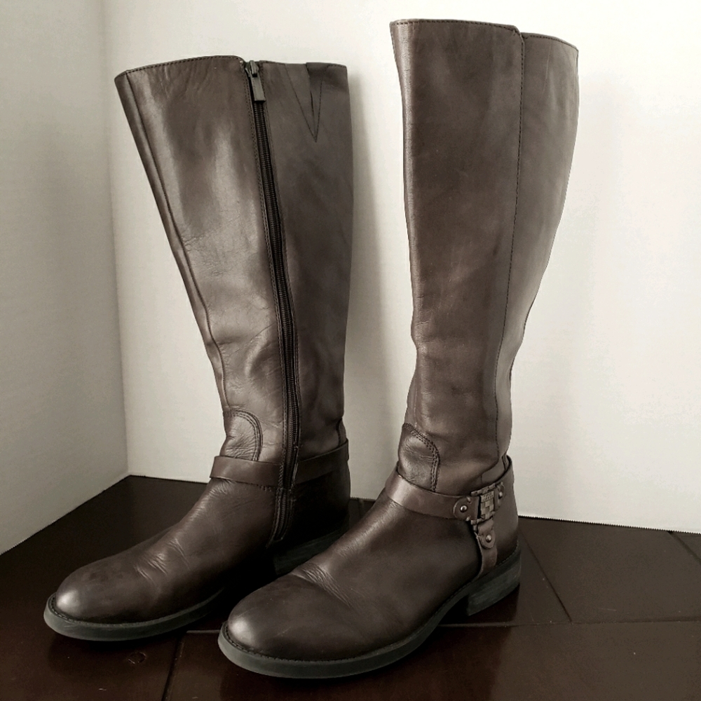 Vince Camuto Tall Leather Farren Riding Boots Sz 8.5